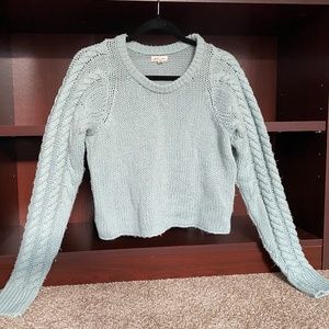 Blue Cropped Sweater